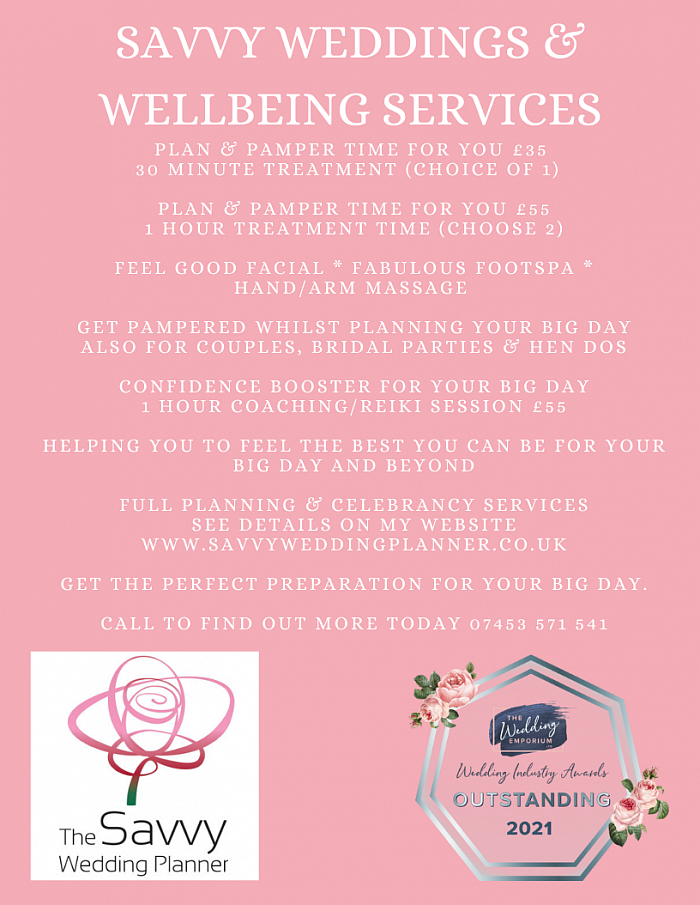 Savvy Wedding Wellbeing Menu